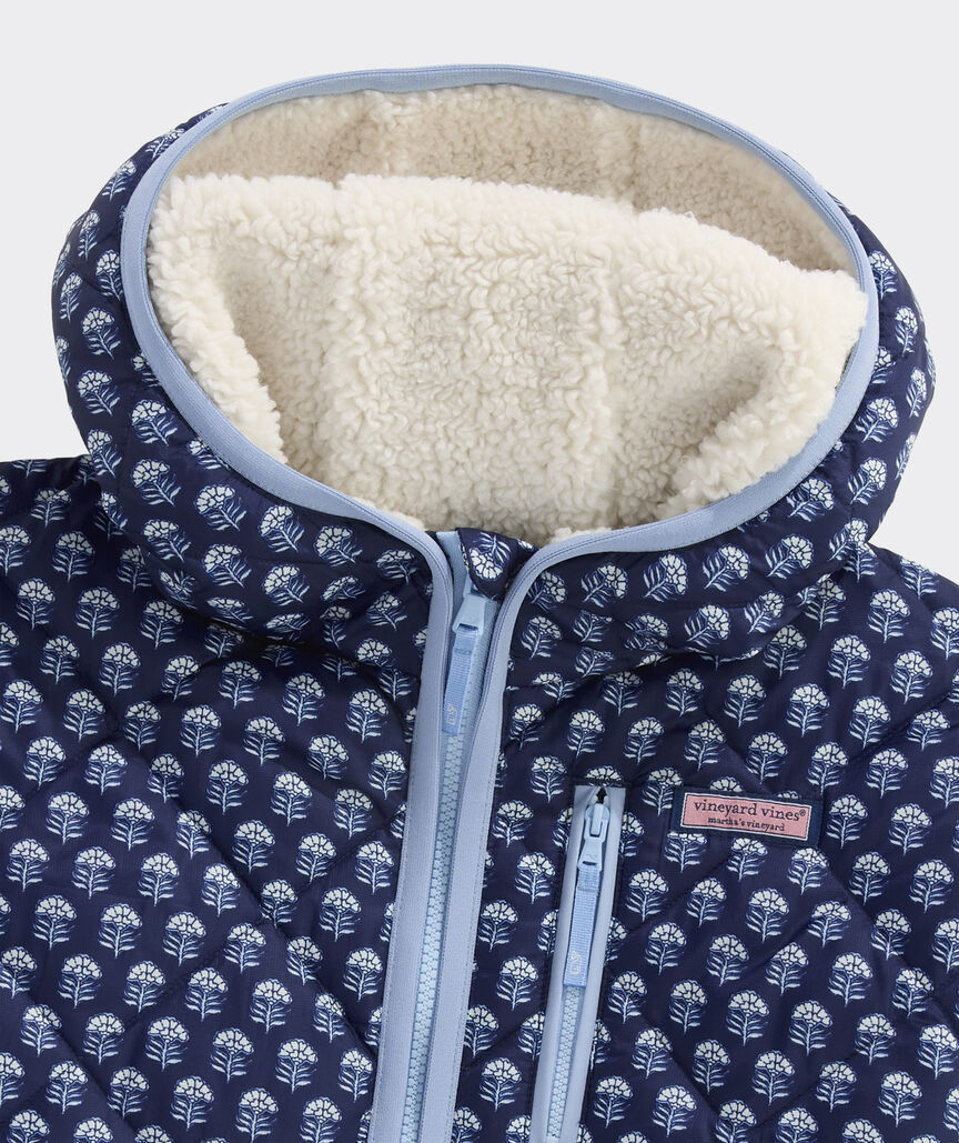 Girls' Quilted Fleece Puffer Jacket