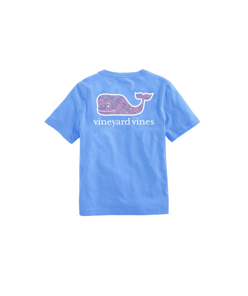 OUTLET Girls' Pineapple & Flower Whale Short-Sleeve Pocket Tee