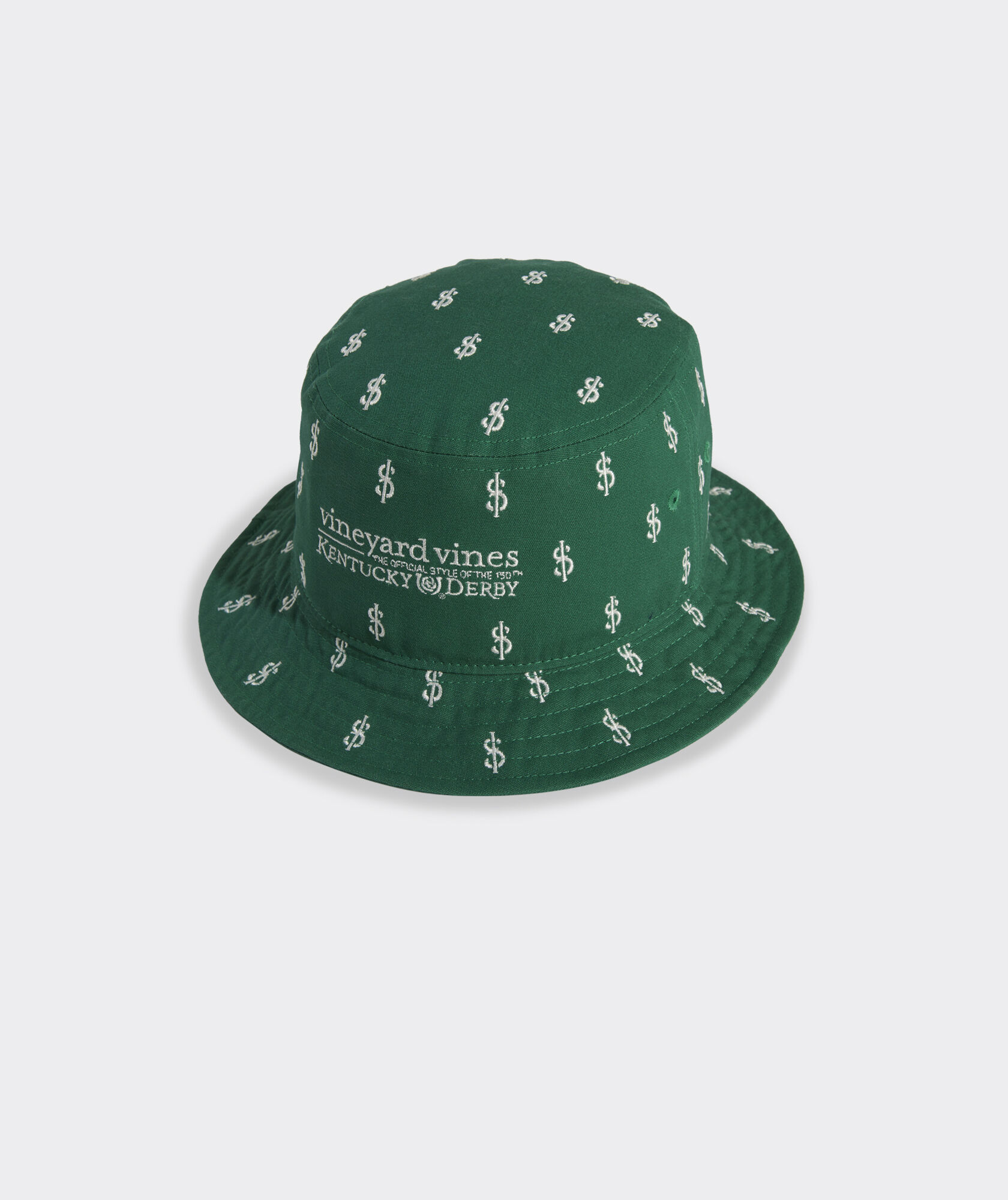 Kentucky Derby Embroidered Dollar Signs Bucket Hat