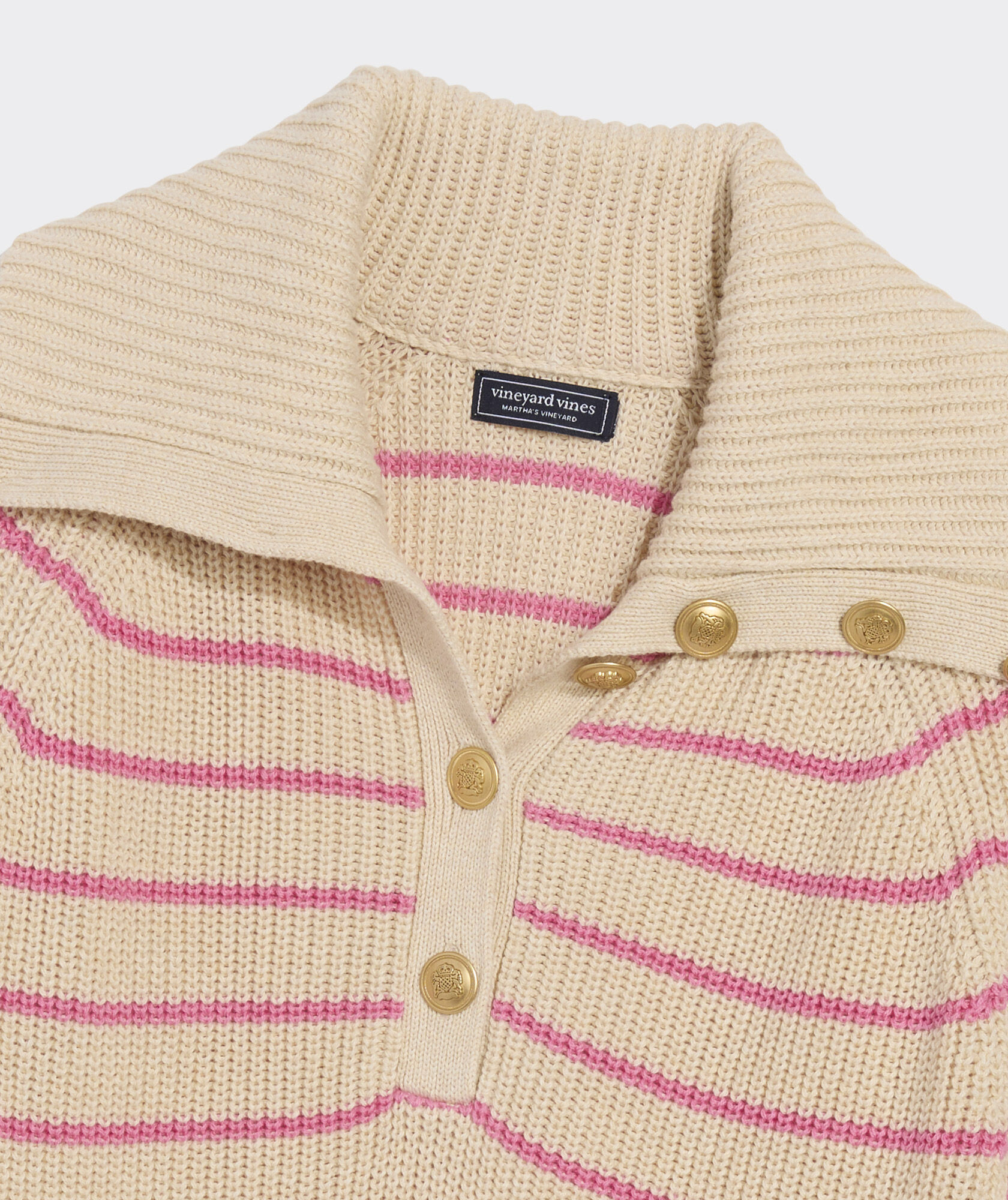 Shop Ribbed Button-Collar Sweater at vineyard vines