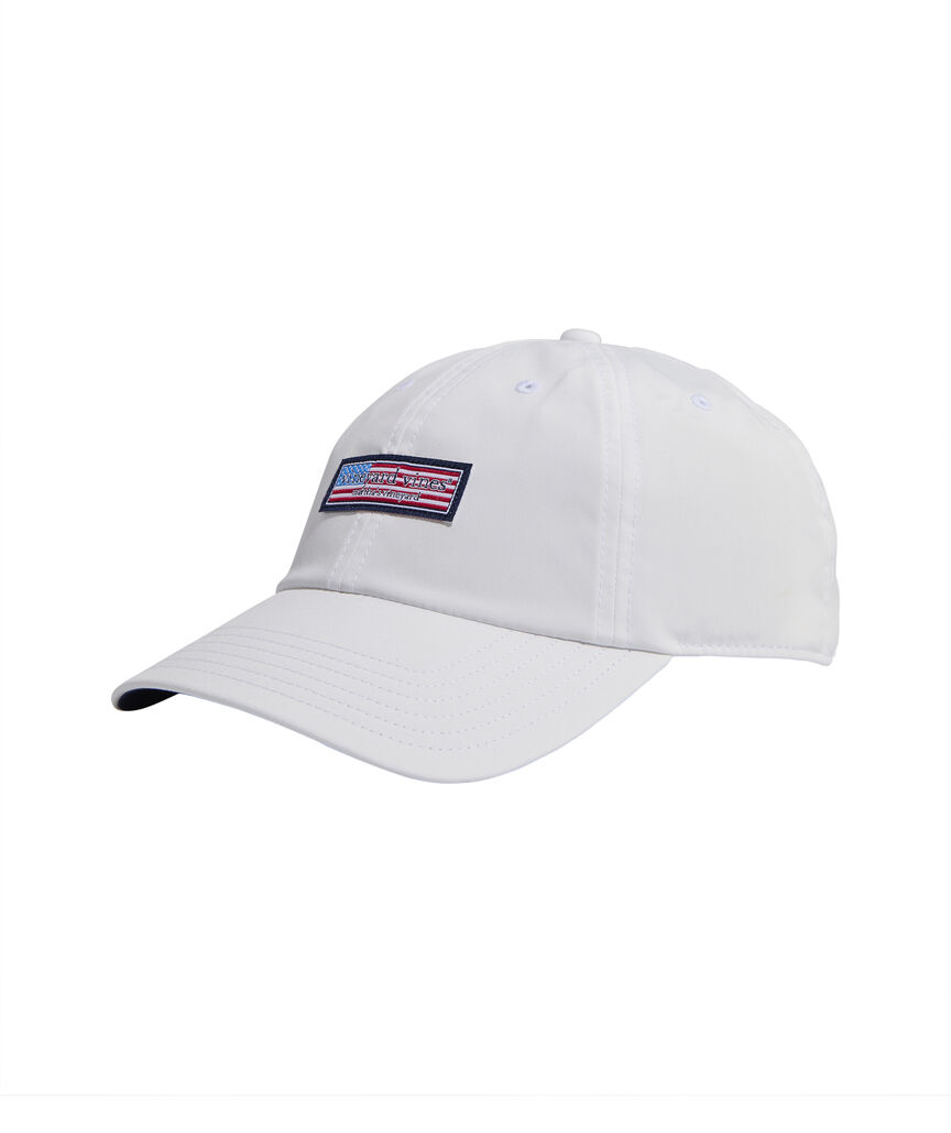 OUTLET Flag Logo Box Performance Baseball Hat