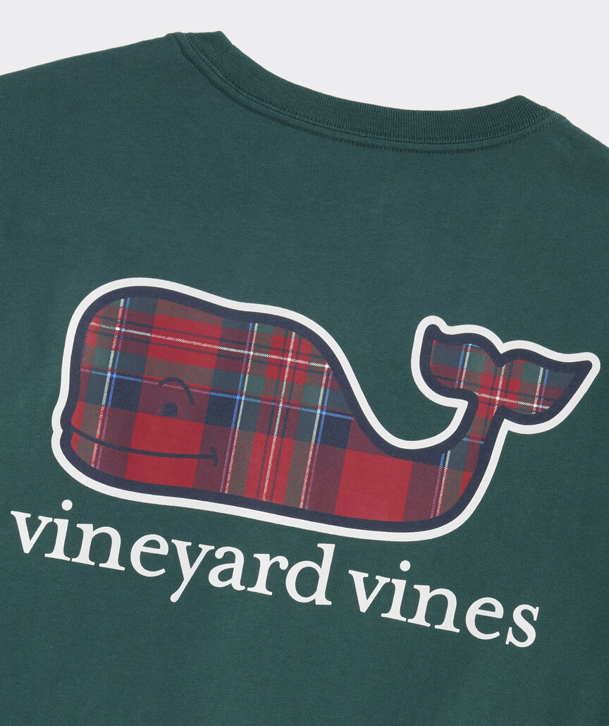 Plaid Whale Long-Sleeve Pocket Tee