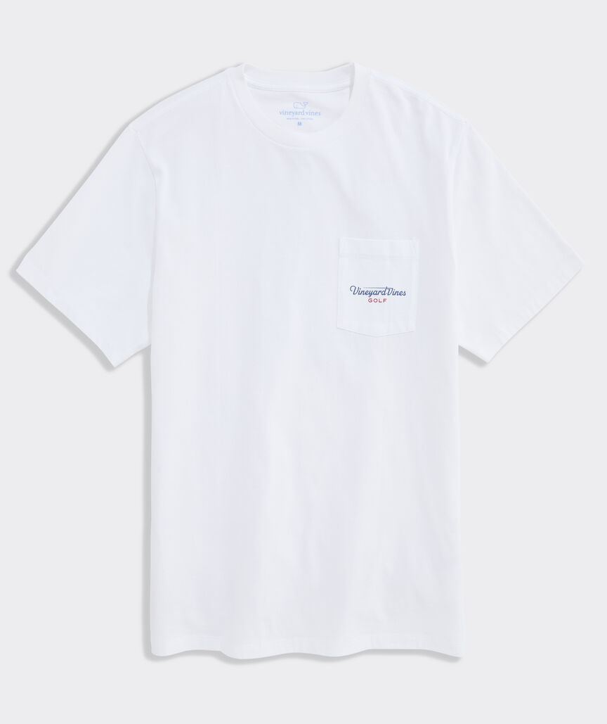 Golf Swing Water Color Short-Sleeve Pocket Tee