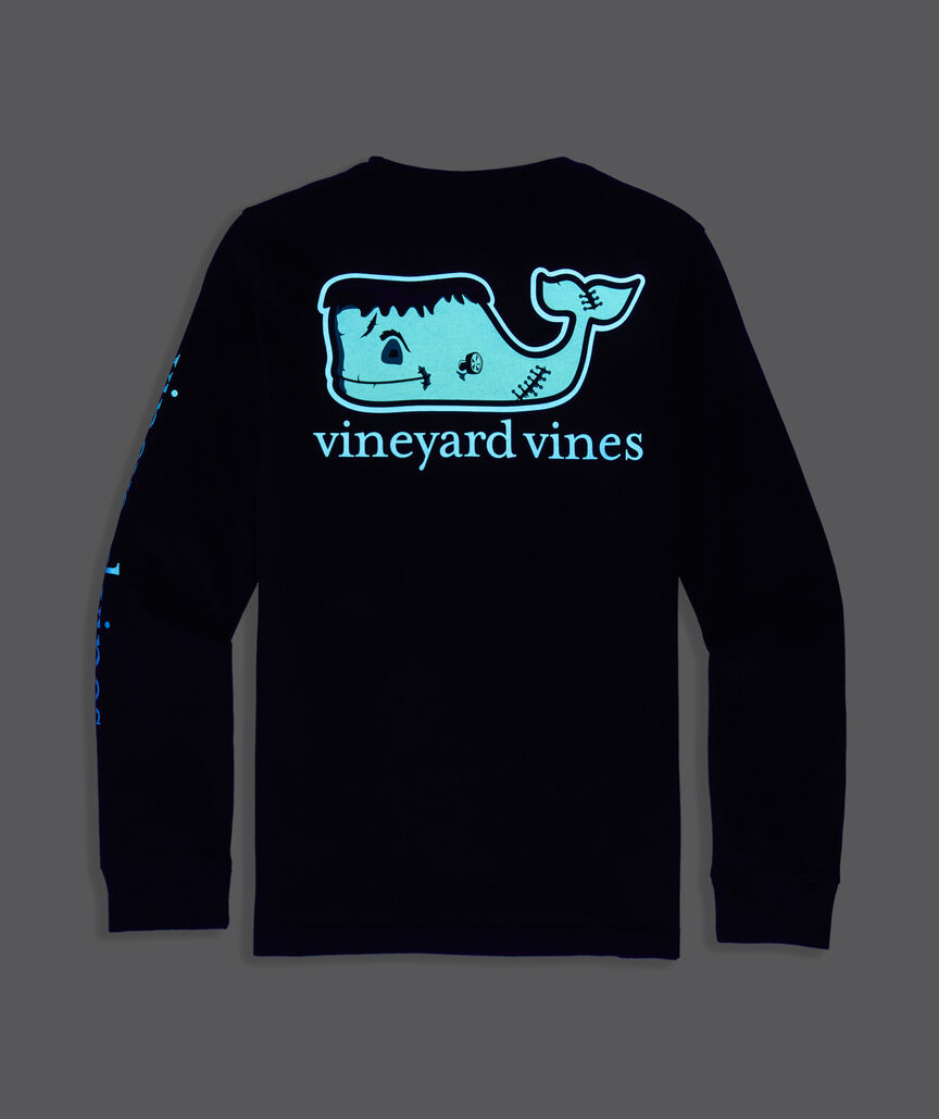Boys' Glow-In-The-Dark Franken-Whale Long-Sleeve Pocket Tee