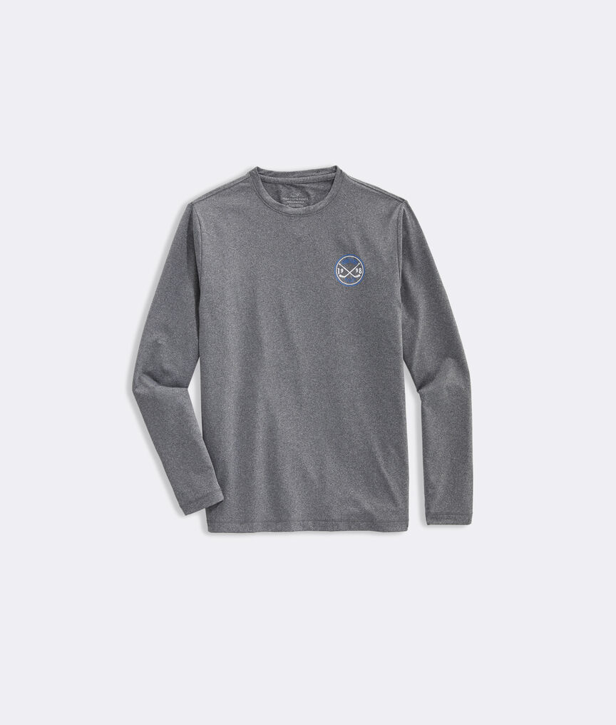 Boys' Hockey Crest Long-Sleeve Performance Tee
