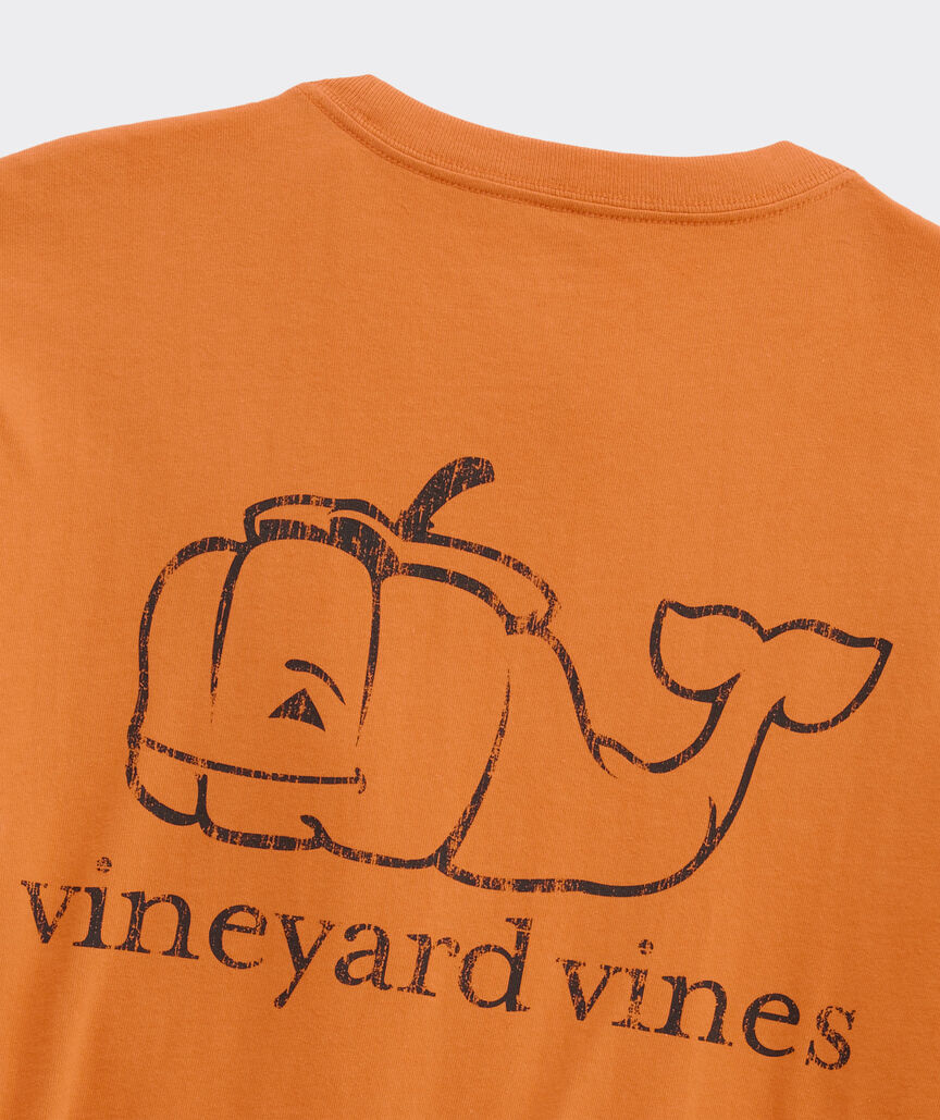 Pumpkin Whale Long-Sleeve Pocket Tee