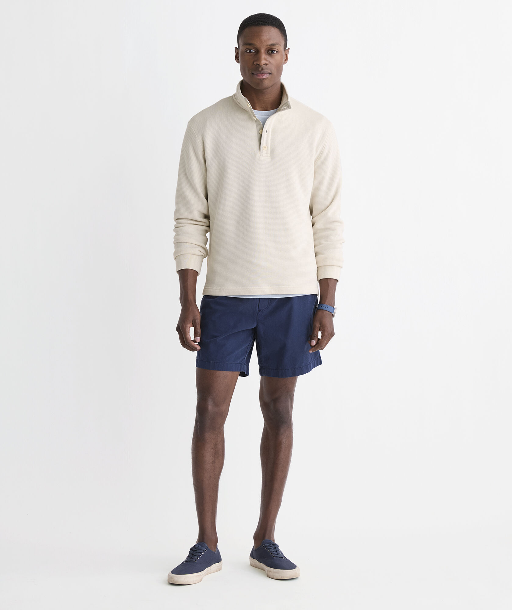 Shop Tidal Terry Button Mockneck at vineyard vines