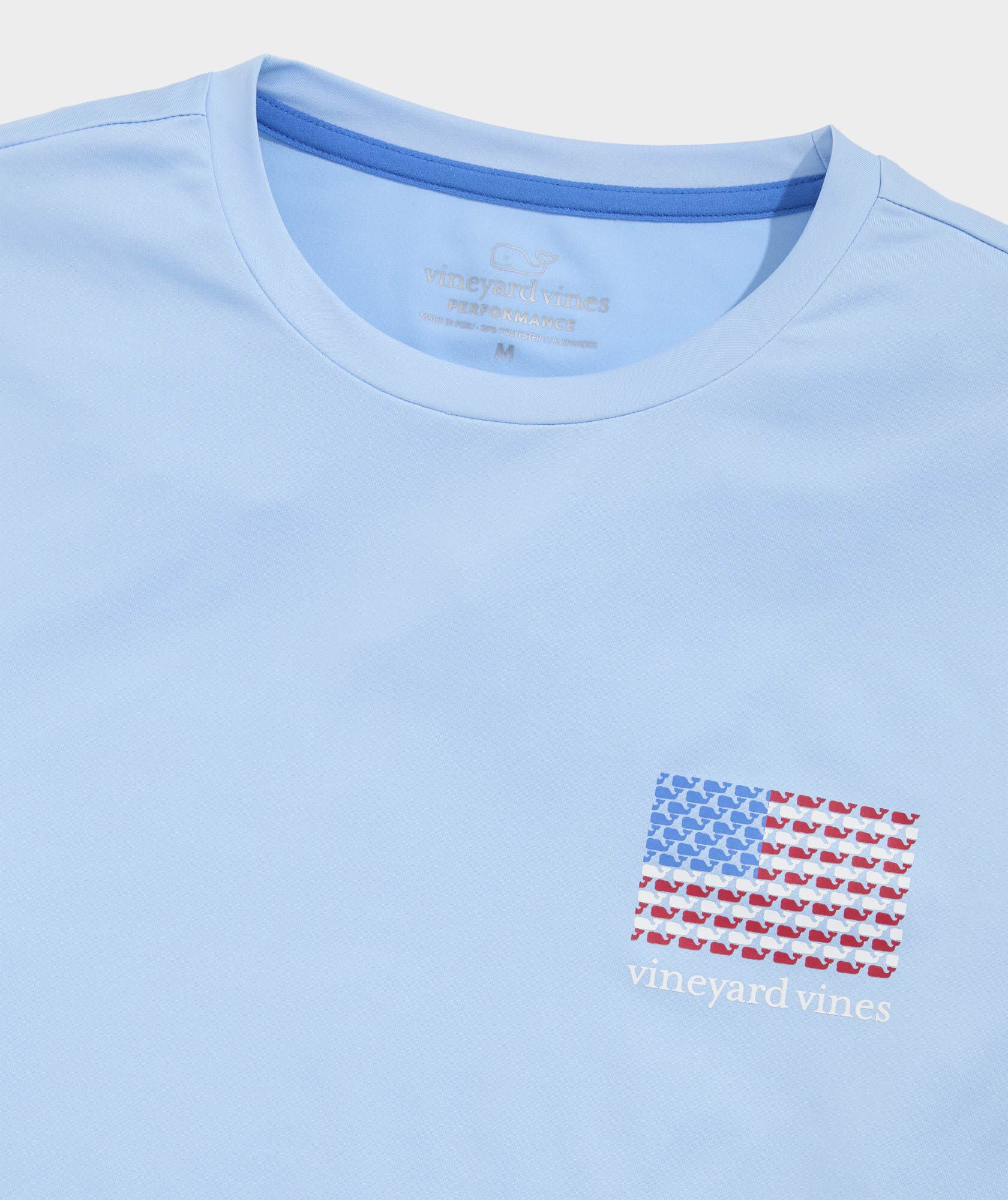 Performance American Flag Whales Long-Sleeve Harbor Tee