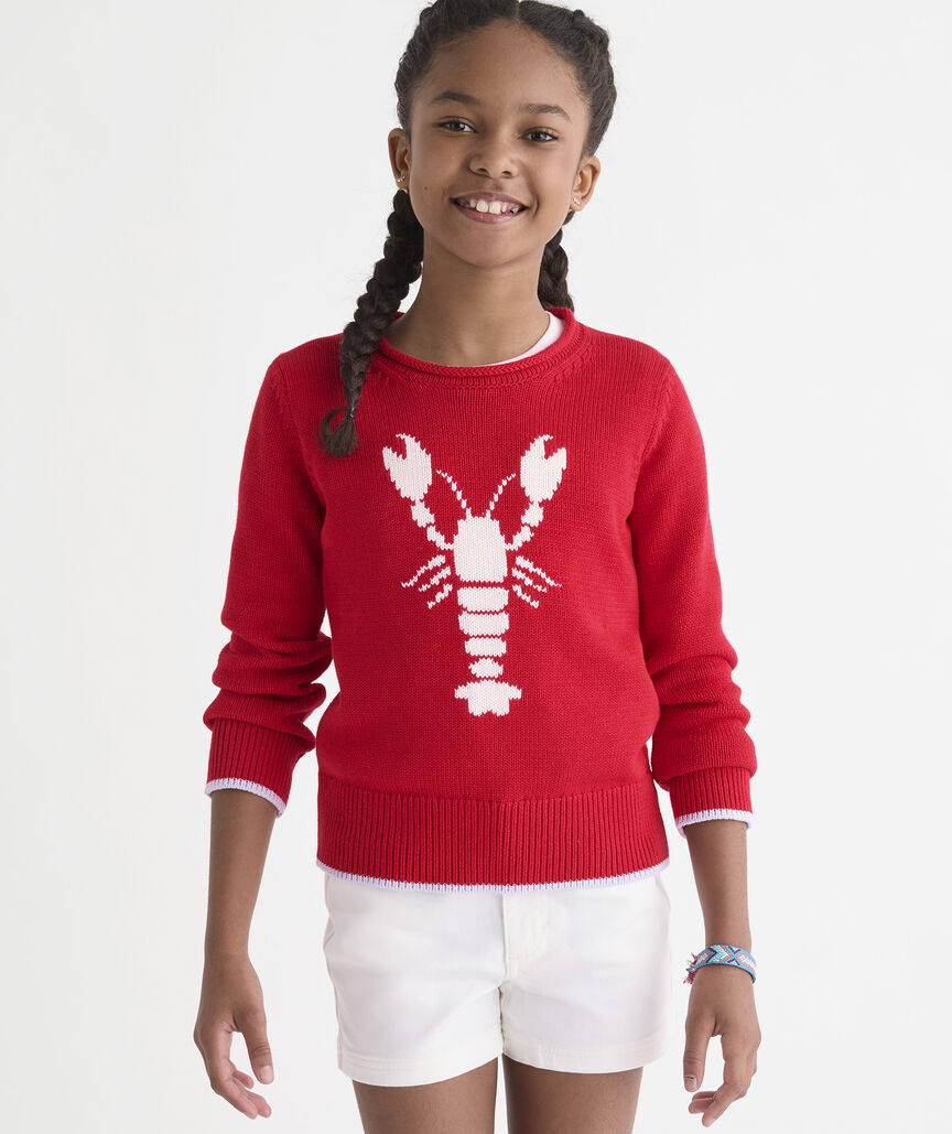 Girls' Katie Cotton Lobster Rollneck Sweater