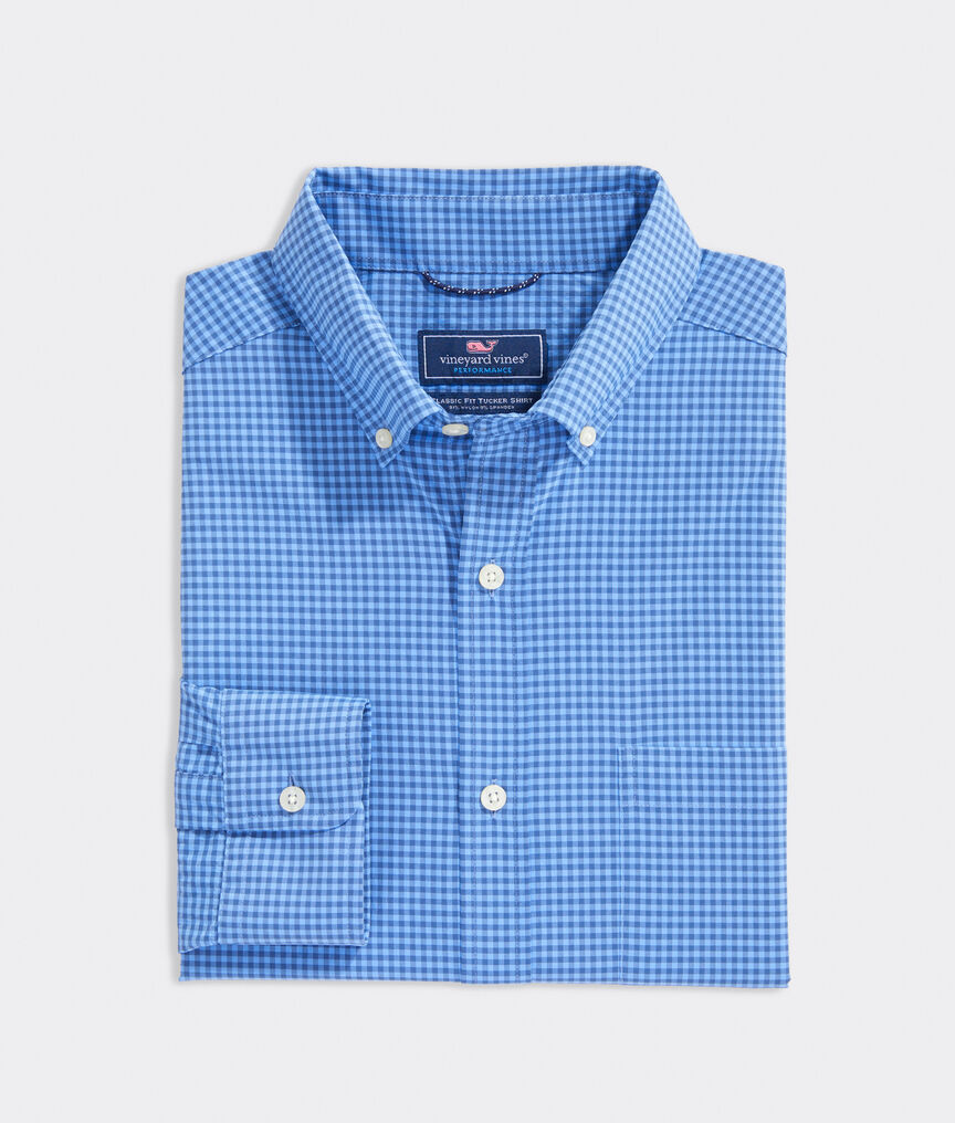 Classic Fit Check On-The-Go Shirt in Performance Nylon