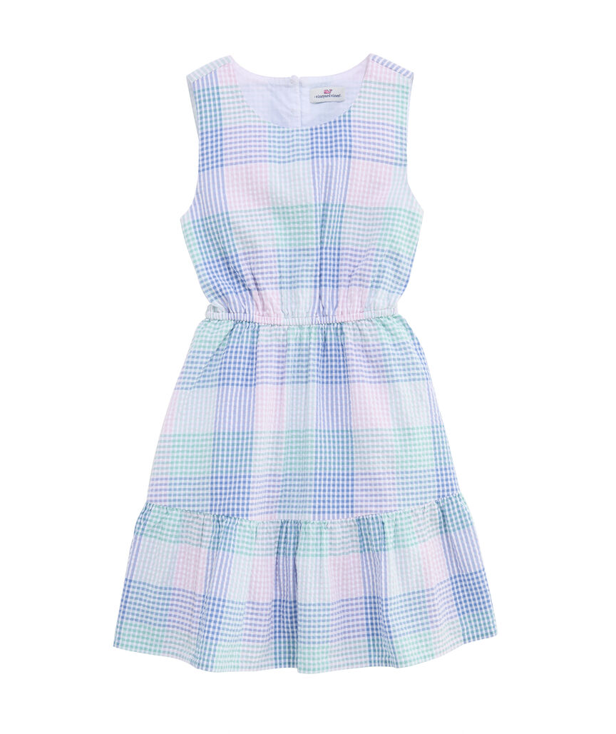 OUTLET Girls' Annie Plaid Seersucker Dress