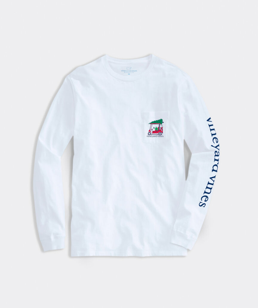 Christmas Golf Cart Long-Sleeve Tee