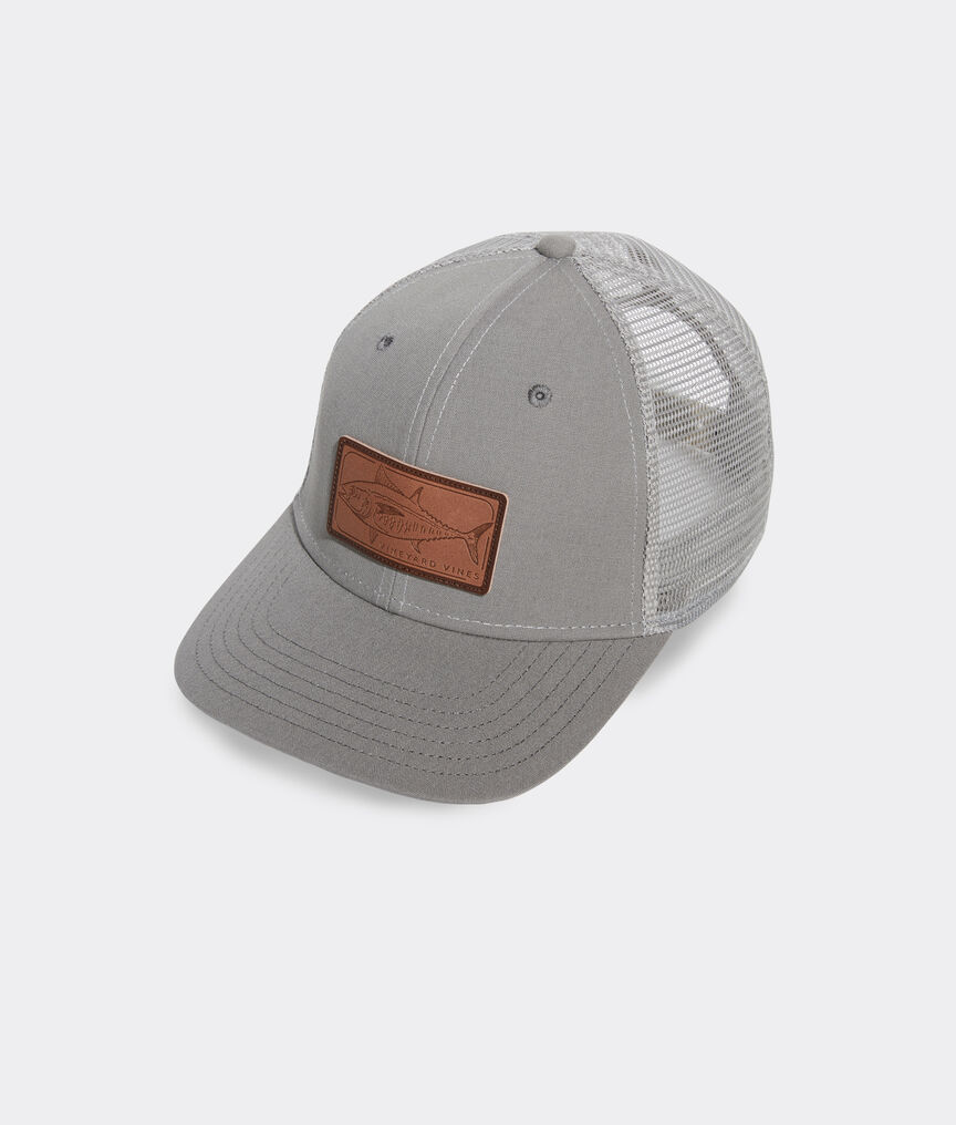Leather Tuna Patch Trucker Hat