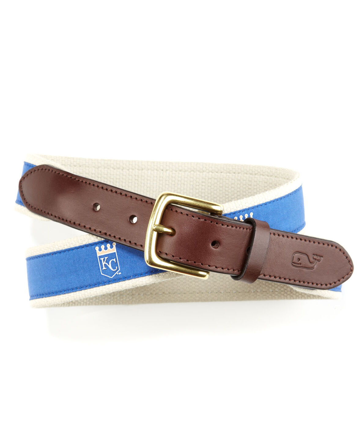 MLB Collection Kansas City Royals Canvas Club Belt for Men Vineyard