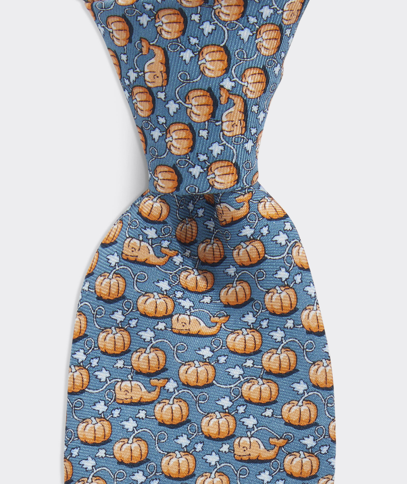 Boys' Whale Pumpkin Patch Silk Tie