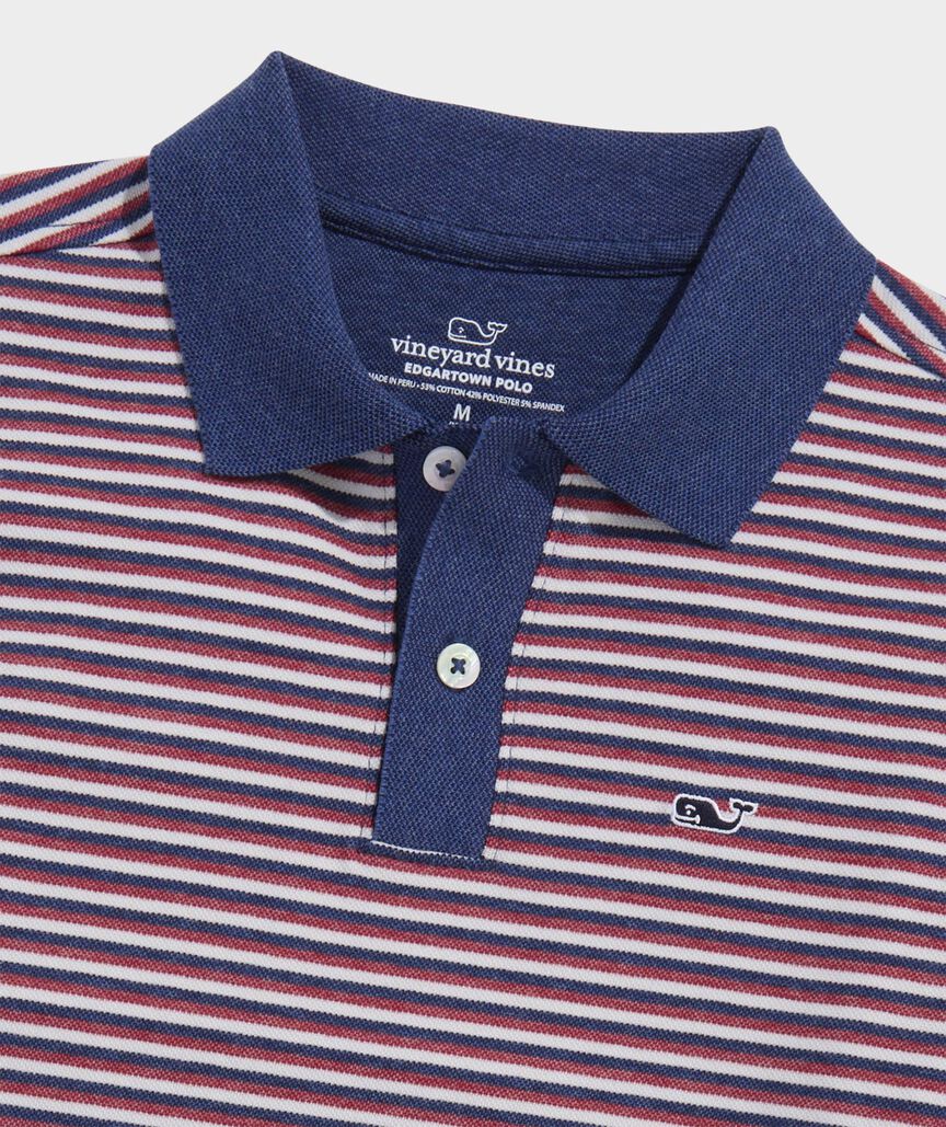 Boys' Striped Edgartown Pique Polo