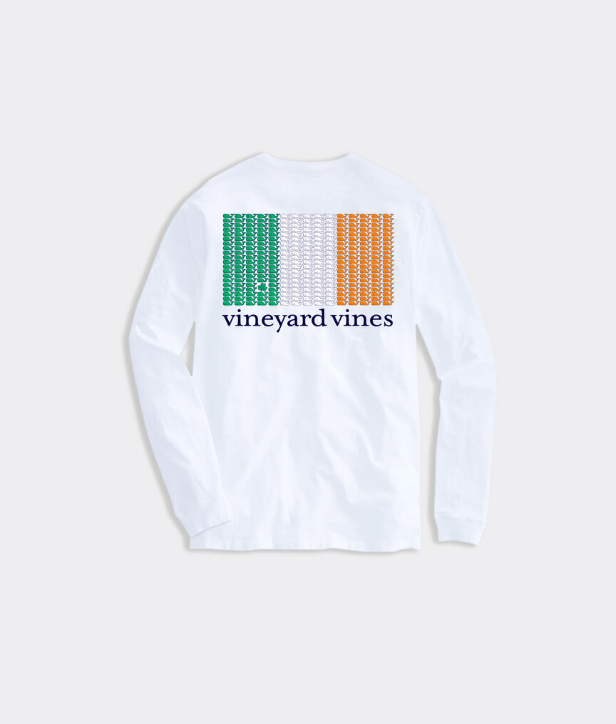 Adult Irish Whales Flag Long-Sleeve Pocket Tee