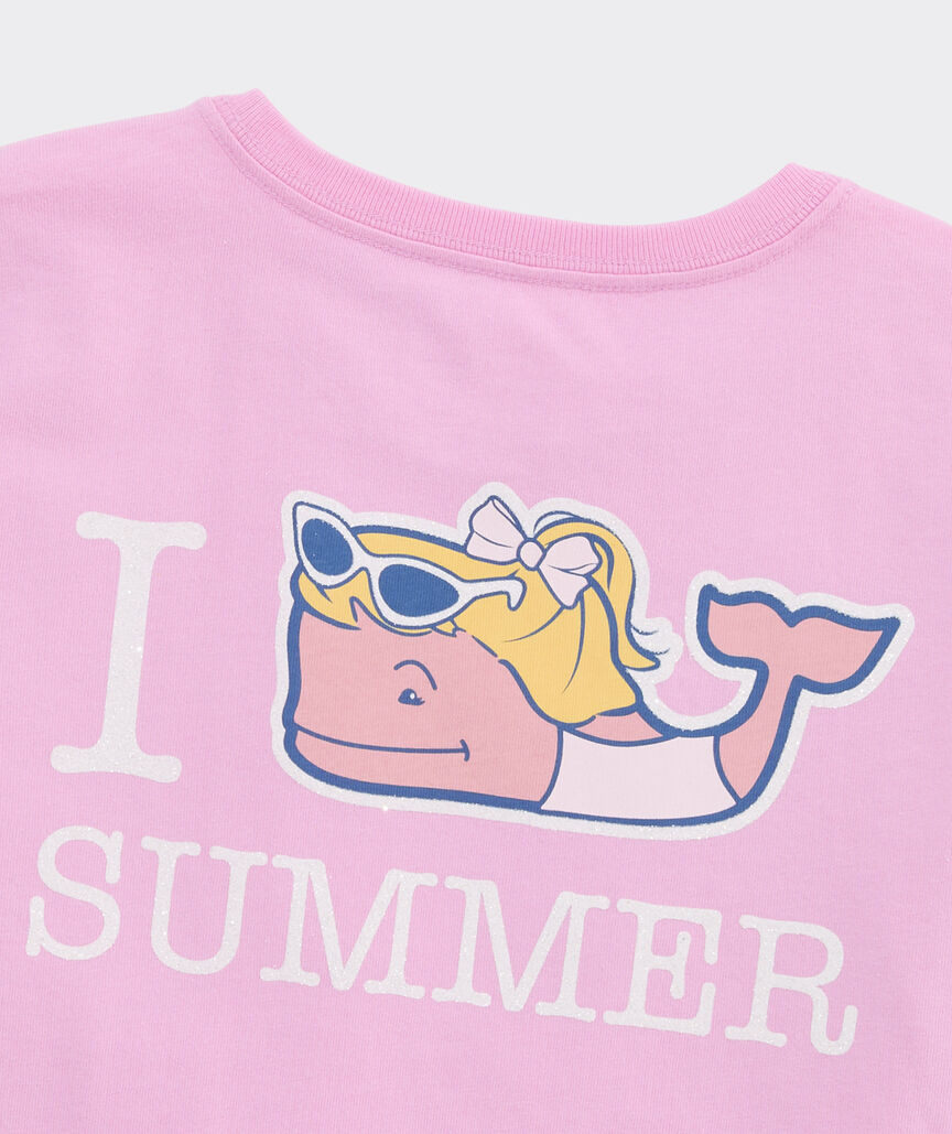 Girls' I Whale Summer Short-Sleeve Pocket Tee