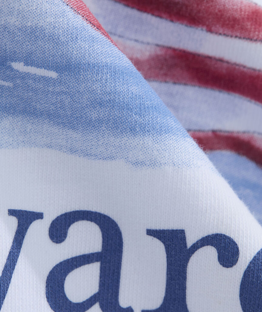 Boys' Painted Shining Sea Flag Long-Sleeve Pocket Tee