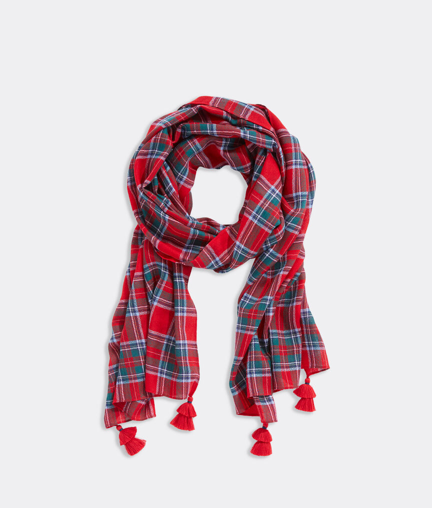 Nantucket Tartan Tassel Scarf