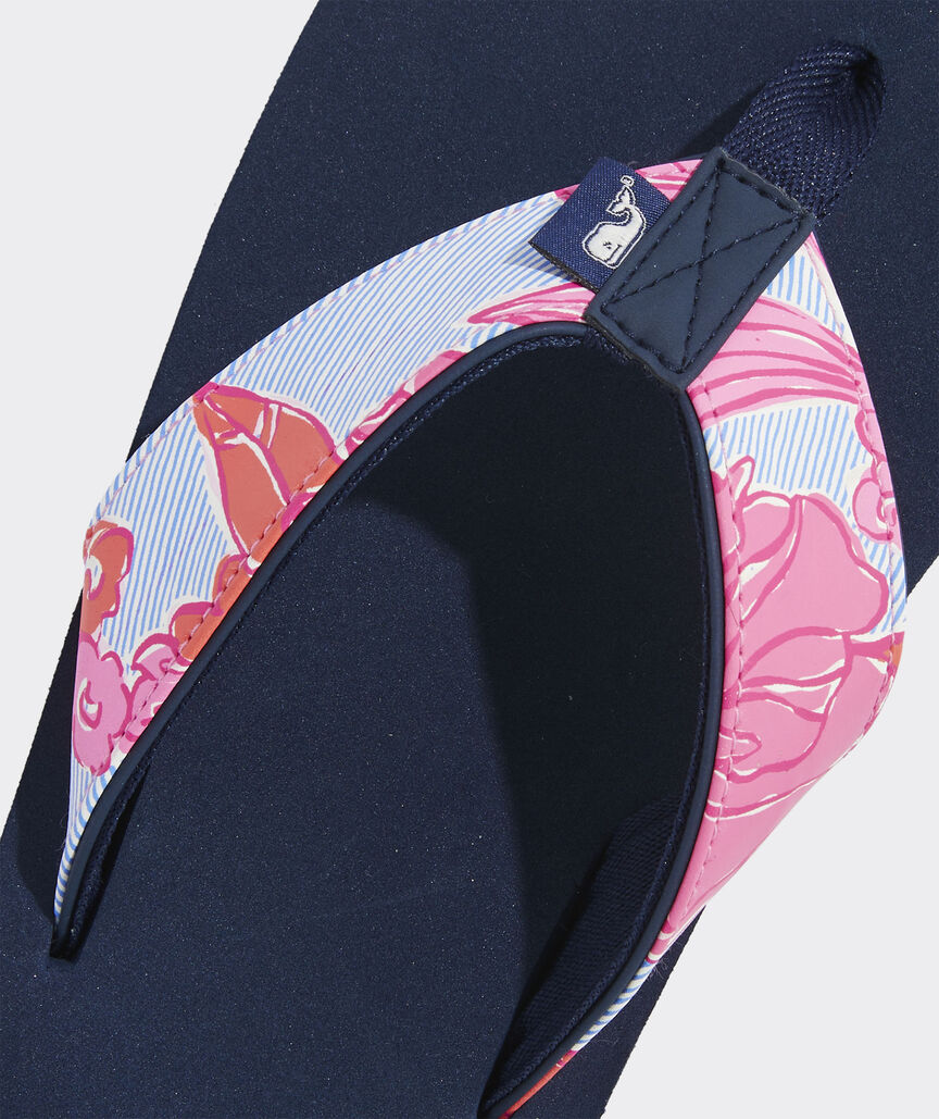 Shop Kentucky Derby Roses & Posies Flip Flops at vineyard vines