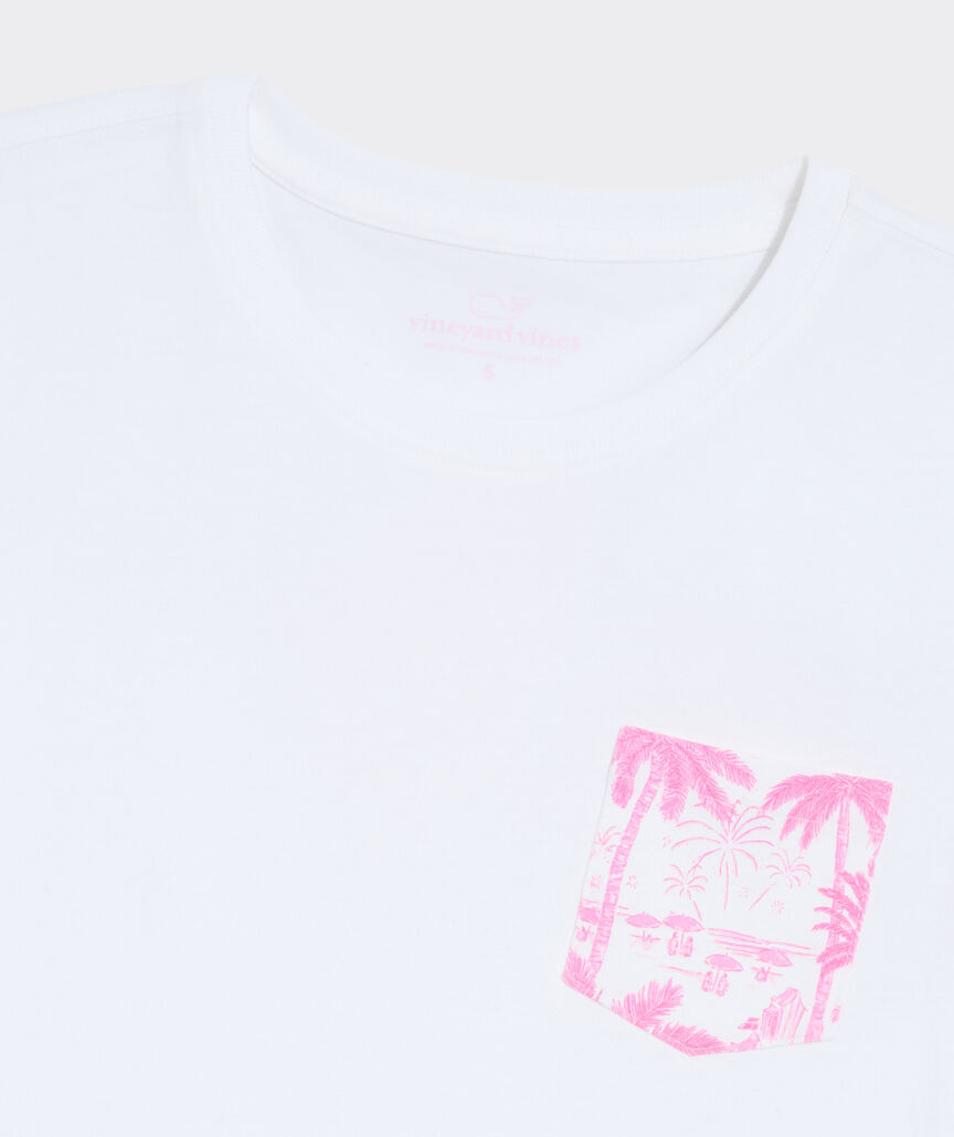 Women's Beachy Toile Whale Short-Sleeve Pocket Tee