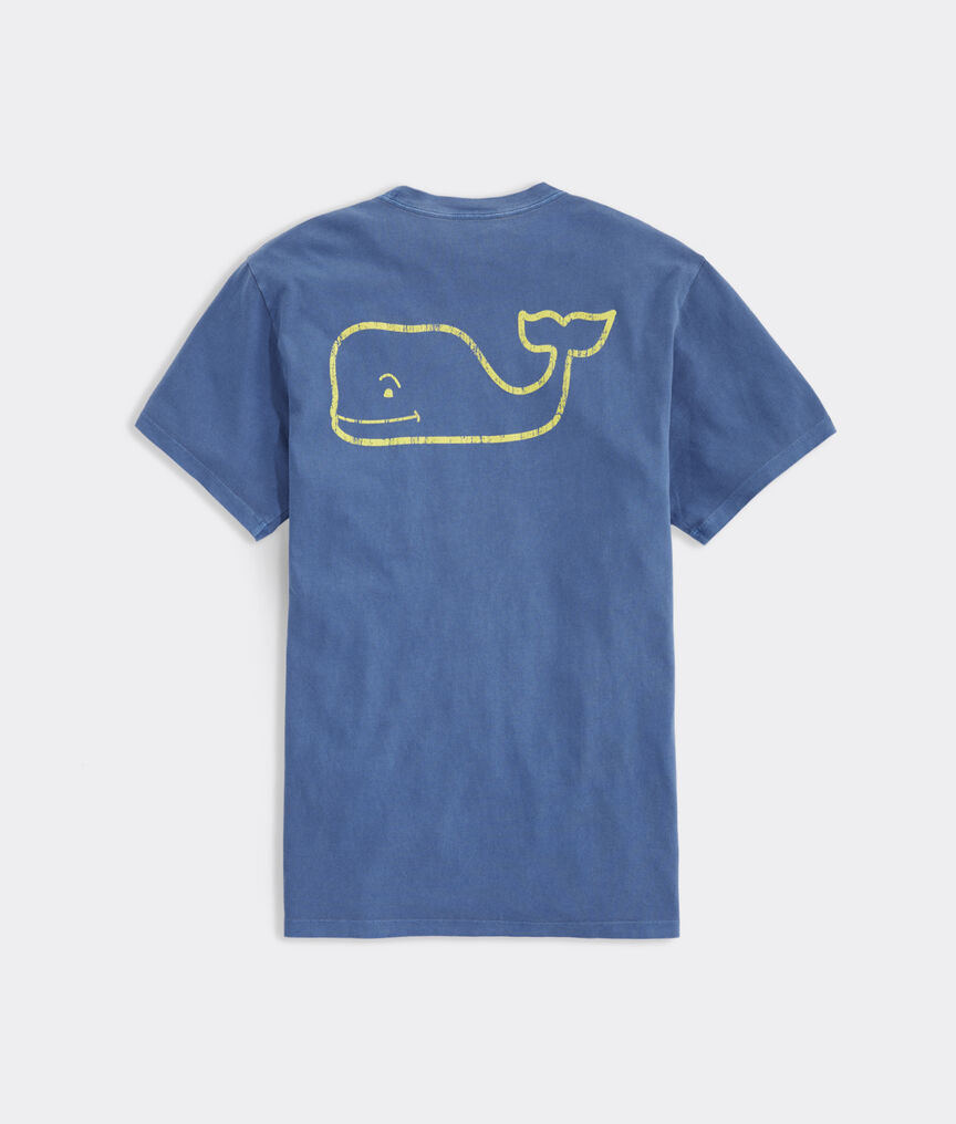 Neon Garment Dyed Vintage Whale Short-Sleeve Pocket Tee