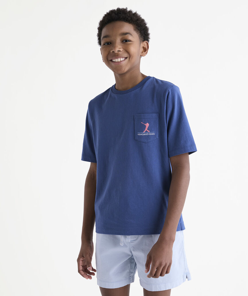 Boys' Baseball Players Short-Sleeve Pocket Tee