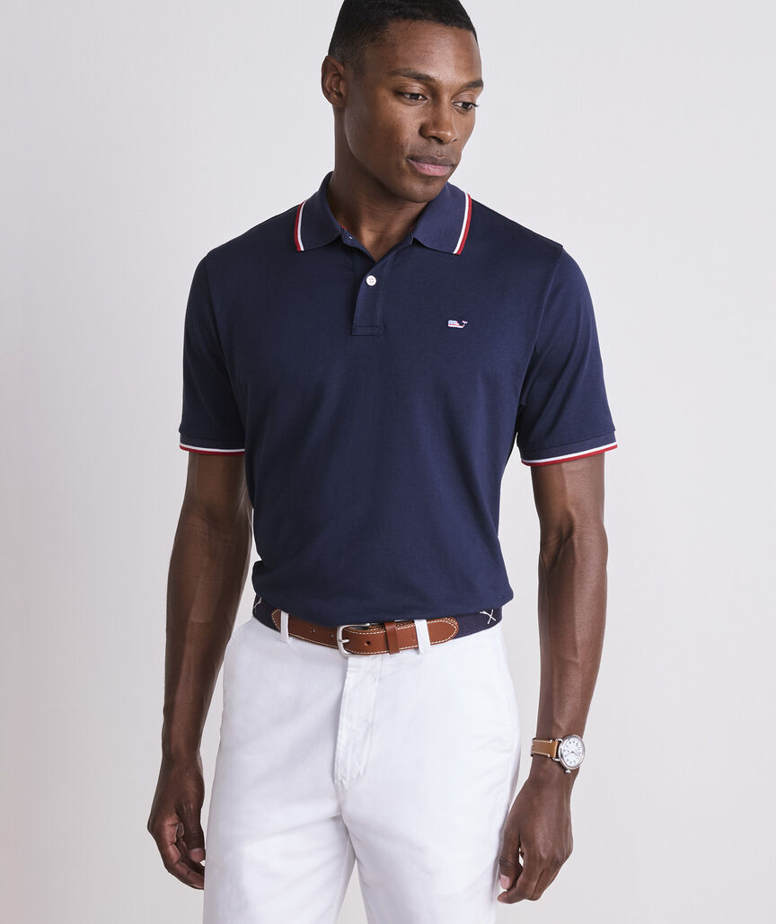 Tipped Edgartown Pique Polo