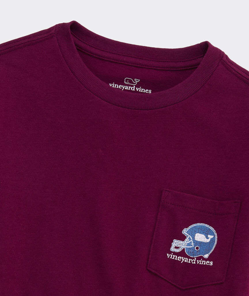 Boys' Sticker Football Helmet Long-Sleeve Pocket Tee