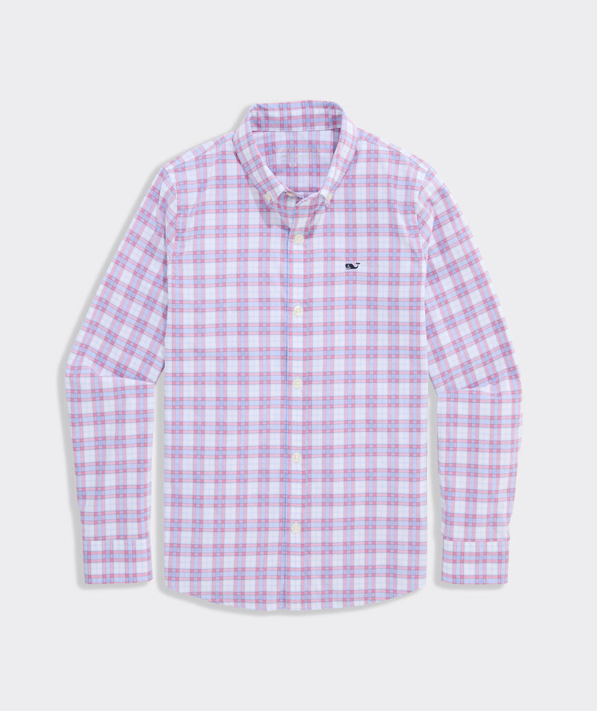 Boys' Performance Seascape Plaid Featherweight Shirt