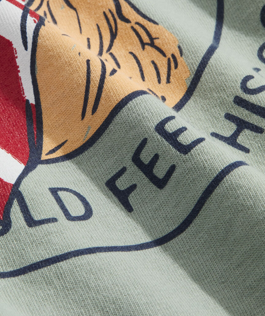 Boys' America Dog Long-Sleeve Pocket Tee