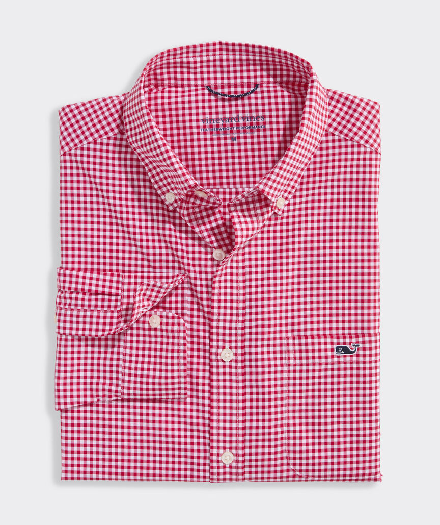 Performance Coral Reef Gingham Featherweight Shirt