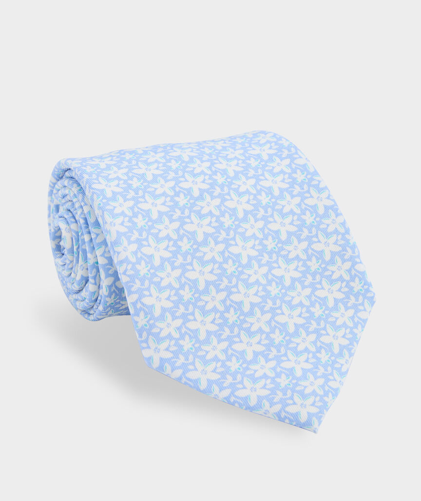 Orange Blossom Floral Silk Tie