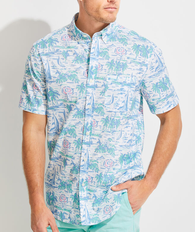 Shop Slim Fit Ocean Terrace Murray Short-Sleeve Button-Down Shirt at ...