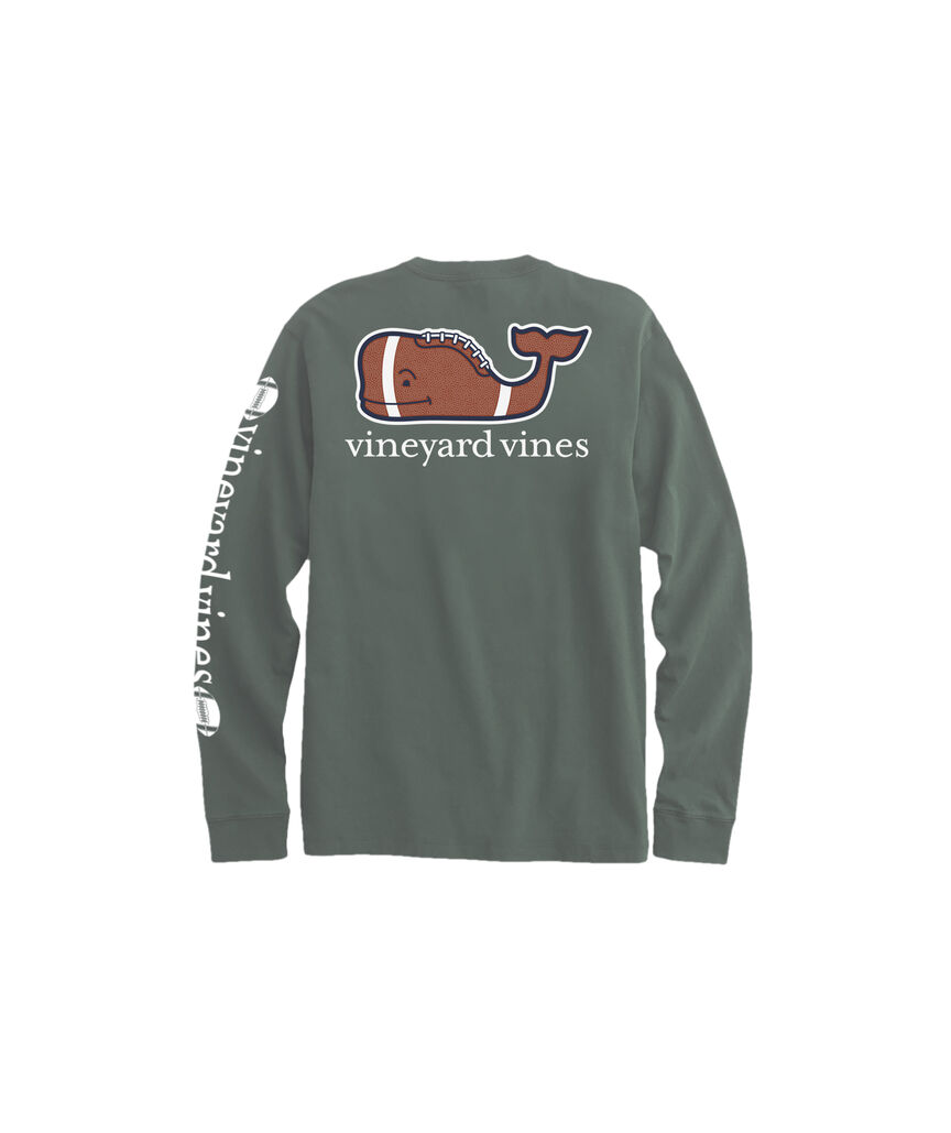 OUTLET Football Whale Long-Sleeve Pocket Tee