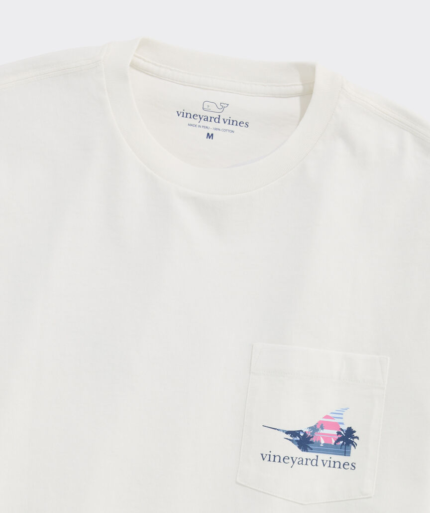 Marlin Sunset Short-Sleeve Pocket Tee