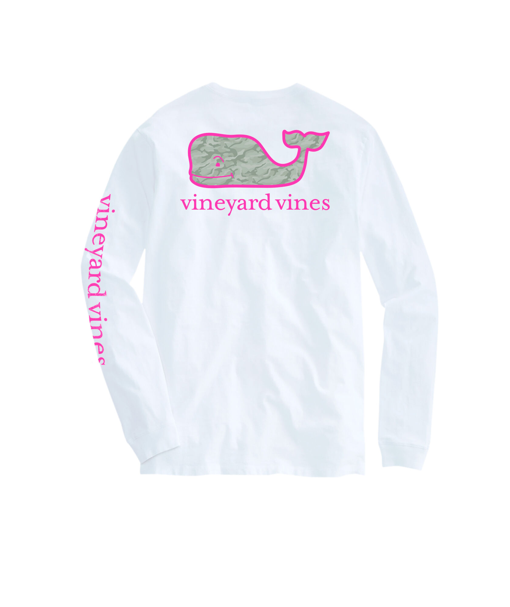 OUTLET Women's Camo Whale Long-Sleeve Pocket Tee