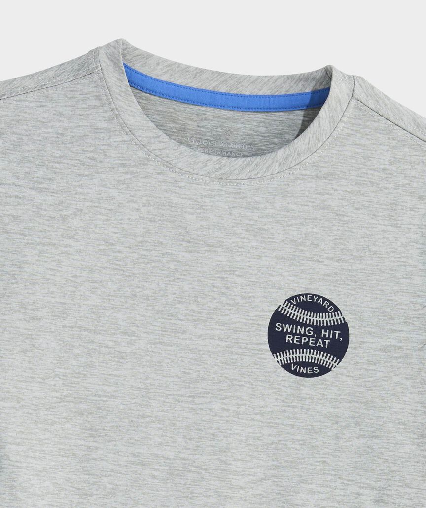 Boys' Swing Hit Repeat Short-Sleeve Harbor Sun Performance Tee
