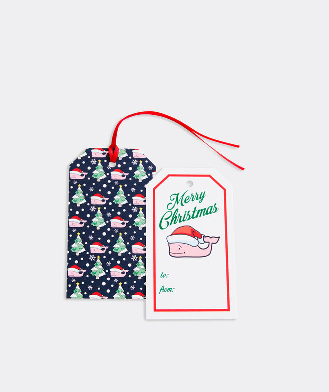 Santa Whale & Snowflake Gift Tags
