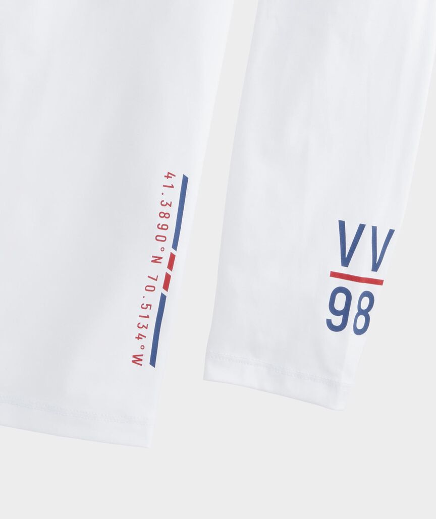 On-The-Go USA Racing Long-Sleeve Harbor Performance Tee