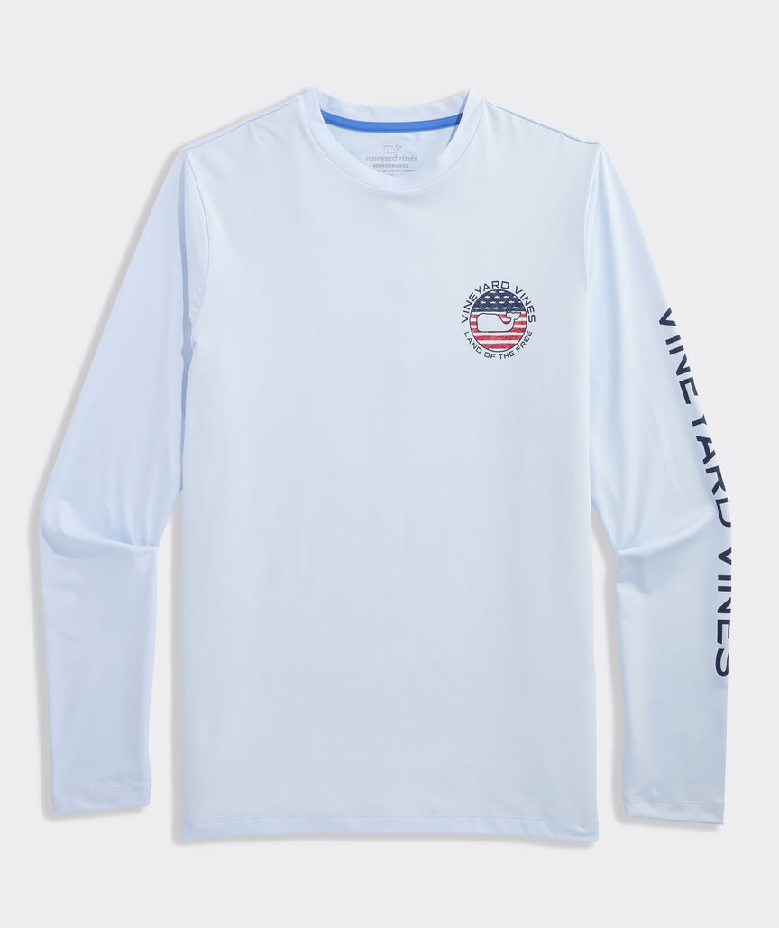 Performance American Dot Long-Sleeve Harbor Tee