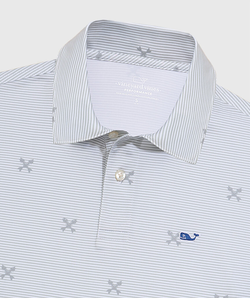 OUTLET Boys' Crossed Fishbone Performance Polo