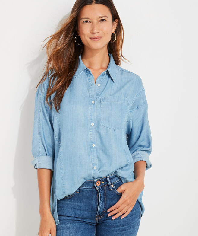Shop Chambray Weekend Button-Down at vineyard vines