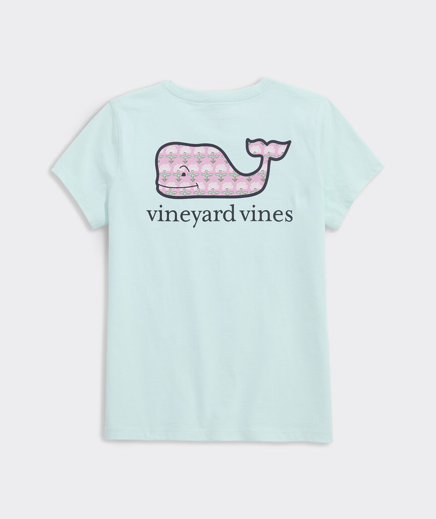 Girls' Callie Block Print Whale Short-Sleeve Pocket Tee