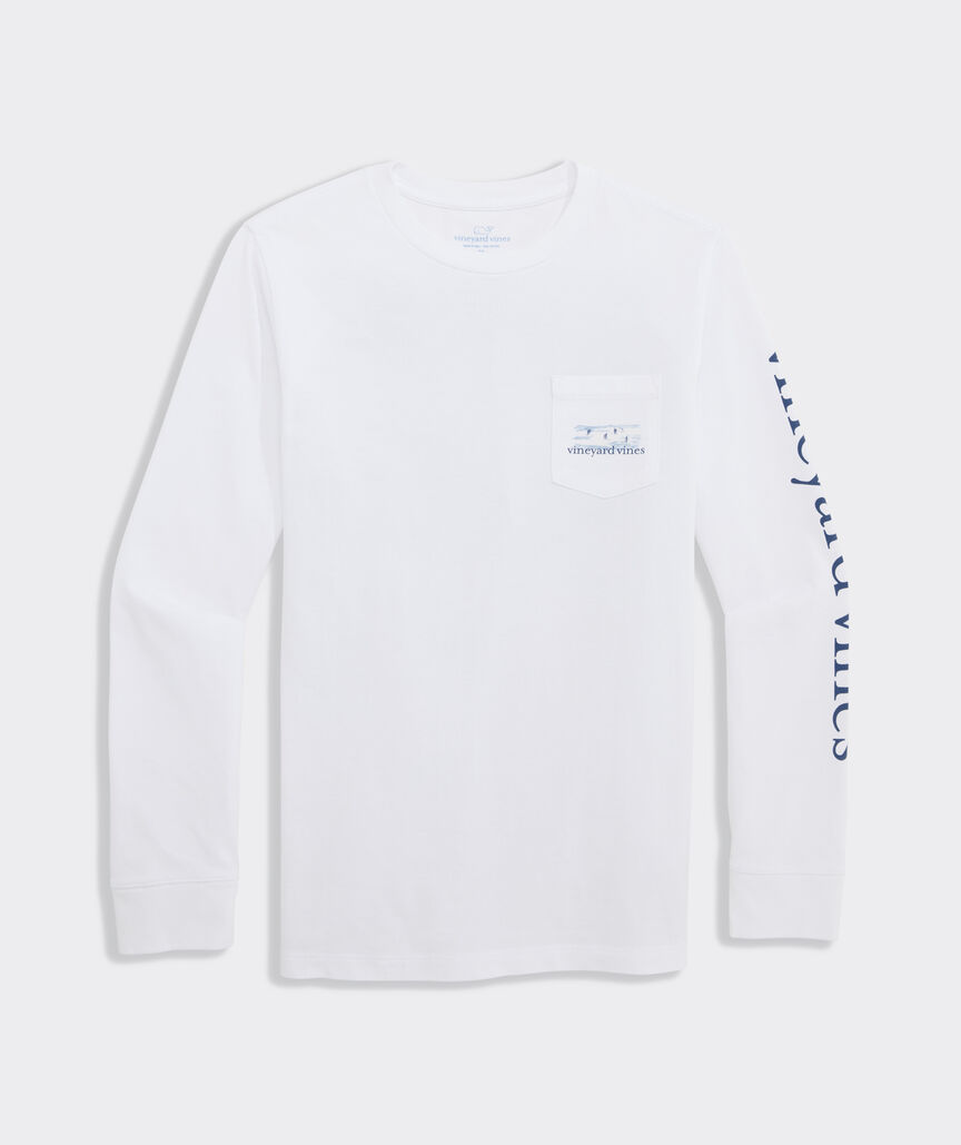 Boys' Painted Pond Puck Long-Sleeve Pocket Tee