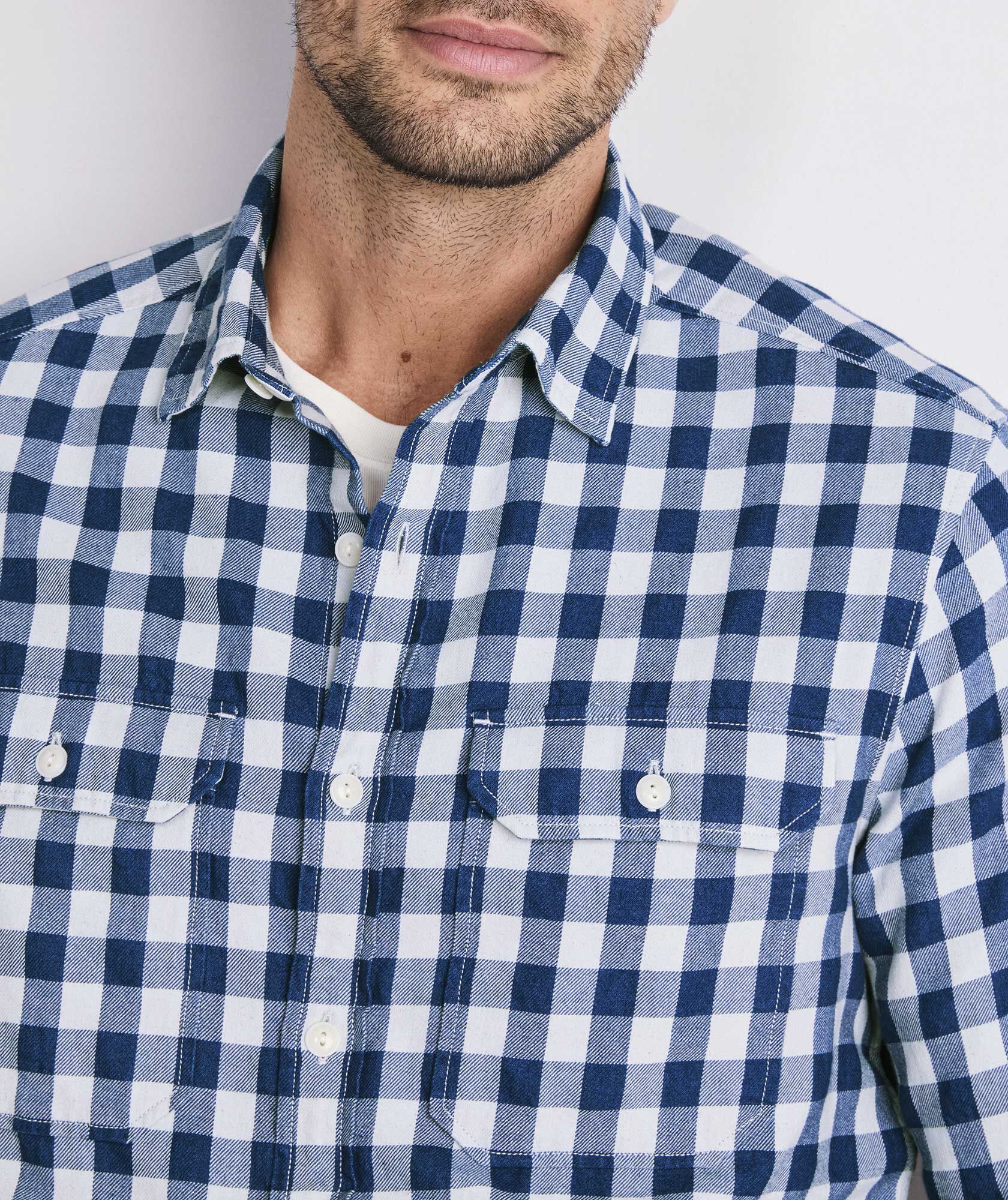 Bluffs Check Indigo Montauk Shirt