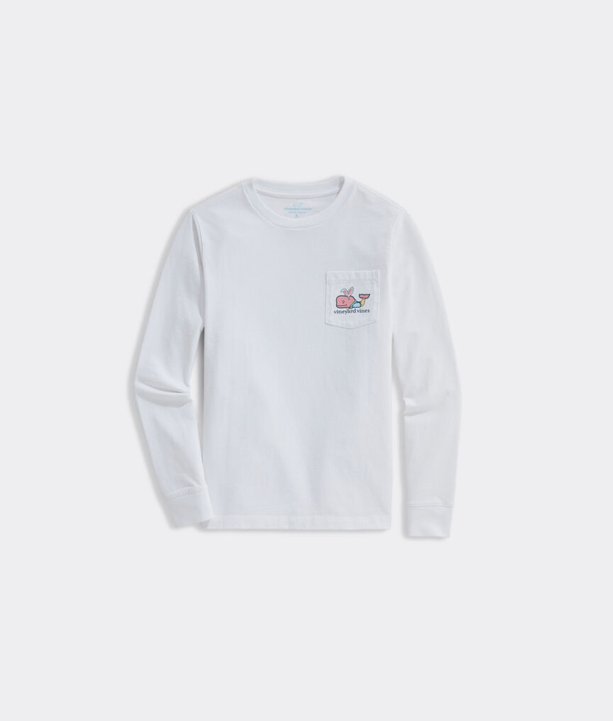 Boys' Easter Whale Long-Sleeve Pocket Tee