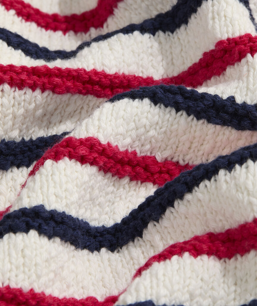 Cotton Stripe Crewneck Sweater