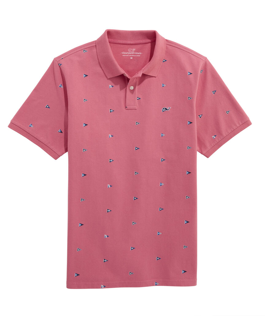 OUTLET Burgee Flag Stretch Pique Polo